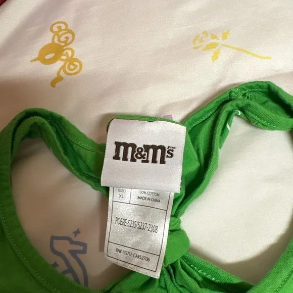 Green M&M Pajamas Set - Picture 2 of 6